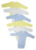 Boys Pastel Long Sleeve Onezie 6 Pack