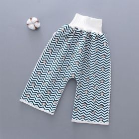 Cotton and bamboo fiber Baby diaper skirt (Option: Stripe pant-M)