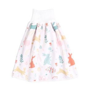 Cotton and bamboo fiber Baby diaper skirt (Option: Rabbit-S)