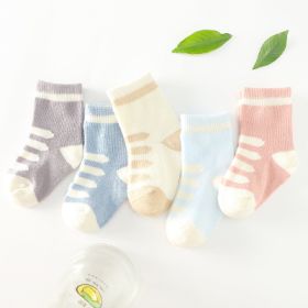 Cotton tube child socks (Option: Stripe-M)