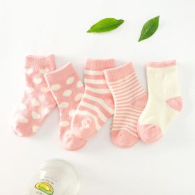 Cotton tube child socks (Option: Pink-SS)