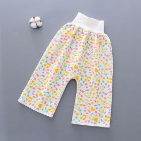 Cotton and bamboo fiber Baby diaper skirt (Option: Yellow pant-L)