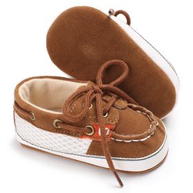 Baby soft bottom toddler shoes (Option: Brown-11)