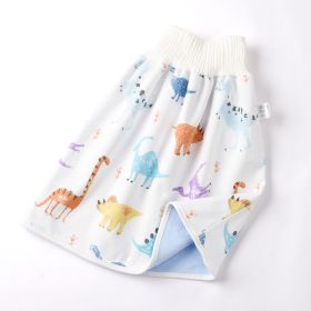 Cotton and bamboo fiber Baby diaper skirt (Option: Dinosaur Park-S)