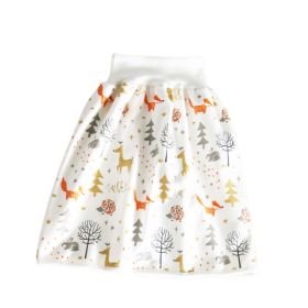 Cotton and bamboo fiber Baby diaper skirt (Option: Forest-L)