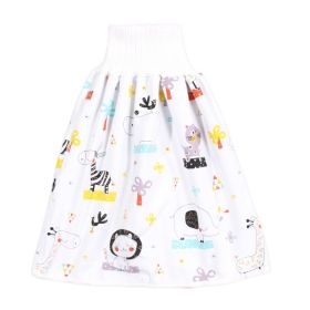 Cotton and bamboo fiber Baby diaper skirt (Option: Animal party-M)