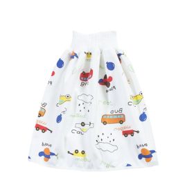 Cotton and bamboo fiber Baby diaper skirt (Option: Bus-M)