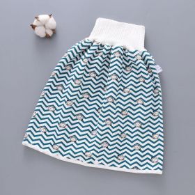 Cotton and bamboo fiber Baby diaper skirt (Option: Stripe skirt-M)