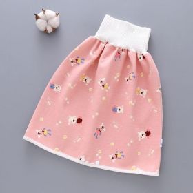 Cotton and bamboo fiber Baby diaper skirt (Option: Pink skirt-M)