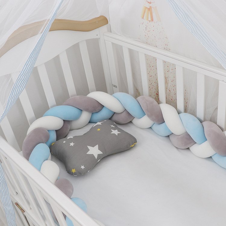 Baby Bumper Bed Braid Knot Pillow Cushion Bumper for Infant cuna Bebe lit Crib Protector Cot Bumper Room Decor Baby Bumper Bed Braid Knot Pillow Cushion Bumper for Infant cuna Bebe lit Crib Protector Cot Bumper Room Decor