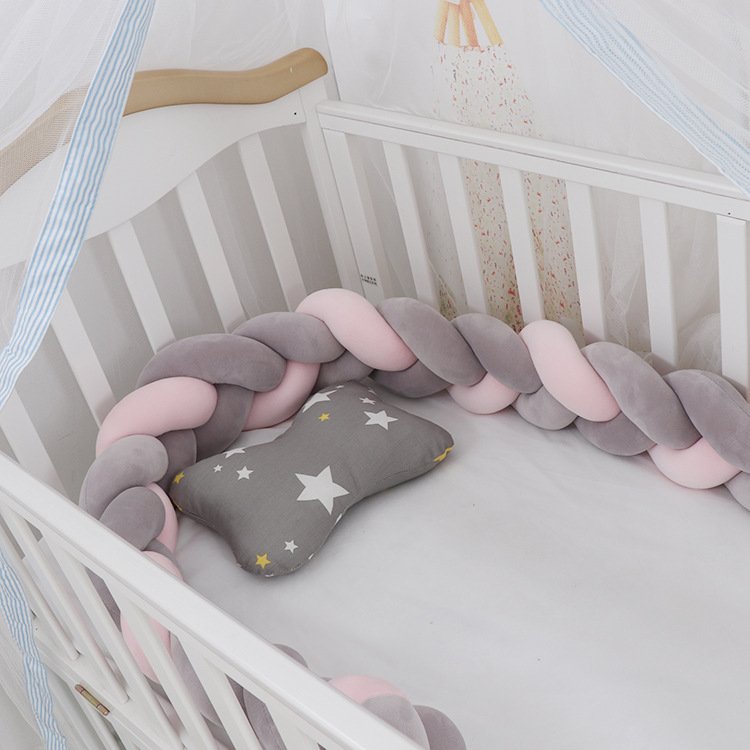 Baby Bumper Bed Braid Knot Pillow Cushion Bumper for Infant cuna Bebe lit Crib Protector Cot Bumper Room Decor Baby Bumper Bed Braid Knot Pillow Cushion Bumper for Infant cuna Bebe lit Crib Protector Cot Bumper Room Decor