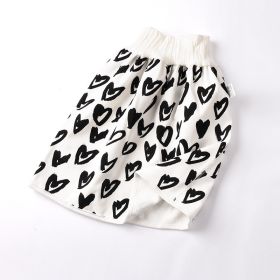 Cotton and bamboo fiber Baby diaper skirt (Option: Black-S)