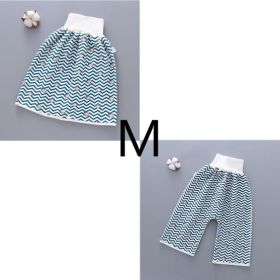 Cotton and bamboo fiber Baby diaper skirt (Option: Stripe Suit-M)