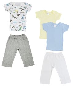 Infant Girls T-Shirts and Track Sweatpants (Color: Grey/White, size: Newborn)